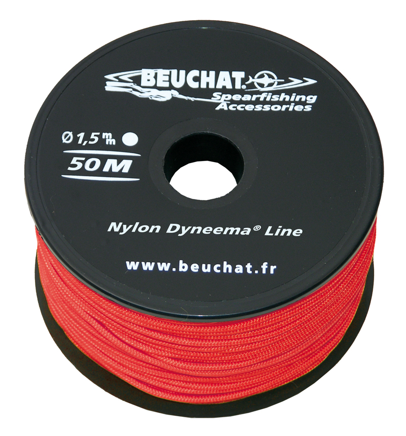 Beuchat 50m Dynema Spool - 200kg Red